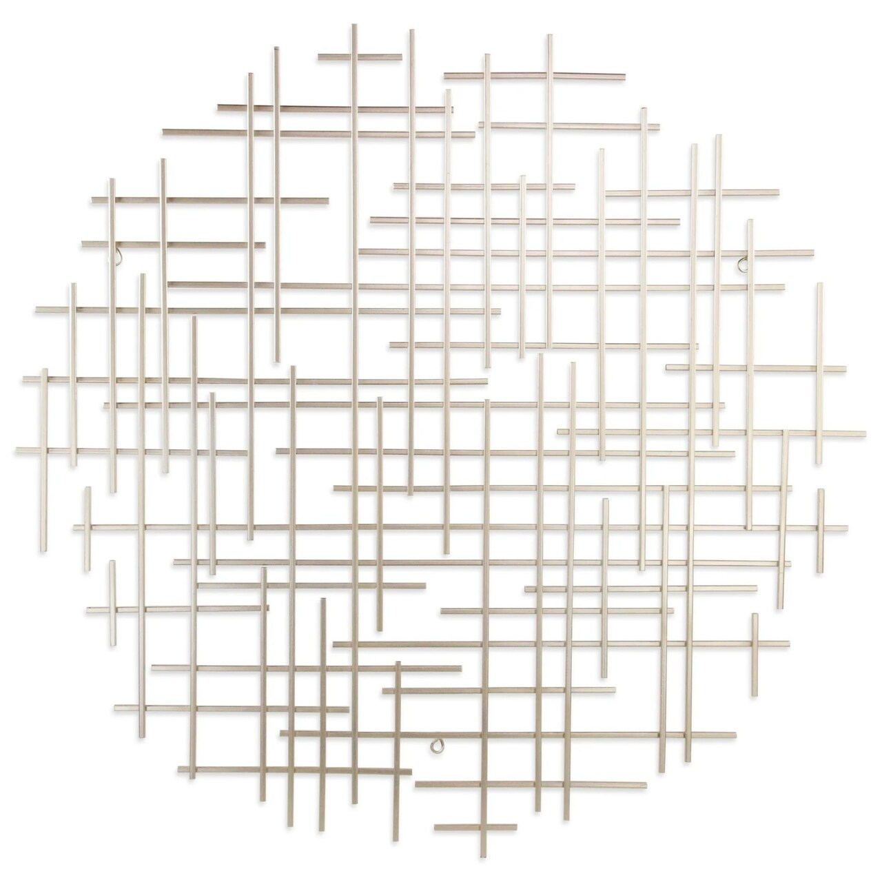 Contemporary Home Living 38" Silver Large Round Hanging Wall Decoration